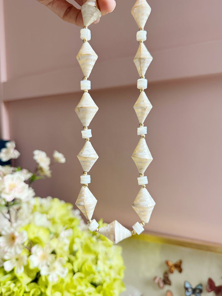 Troca Shell Bead Necklace