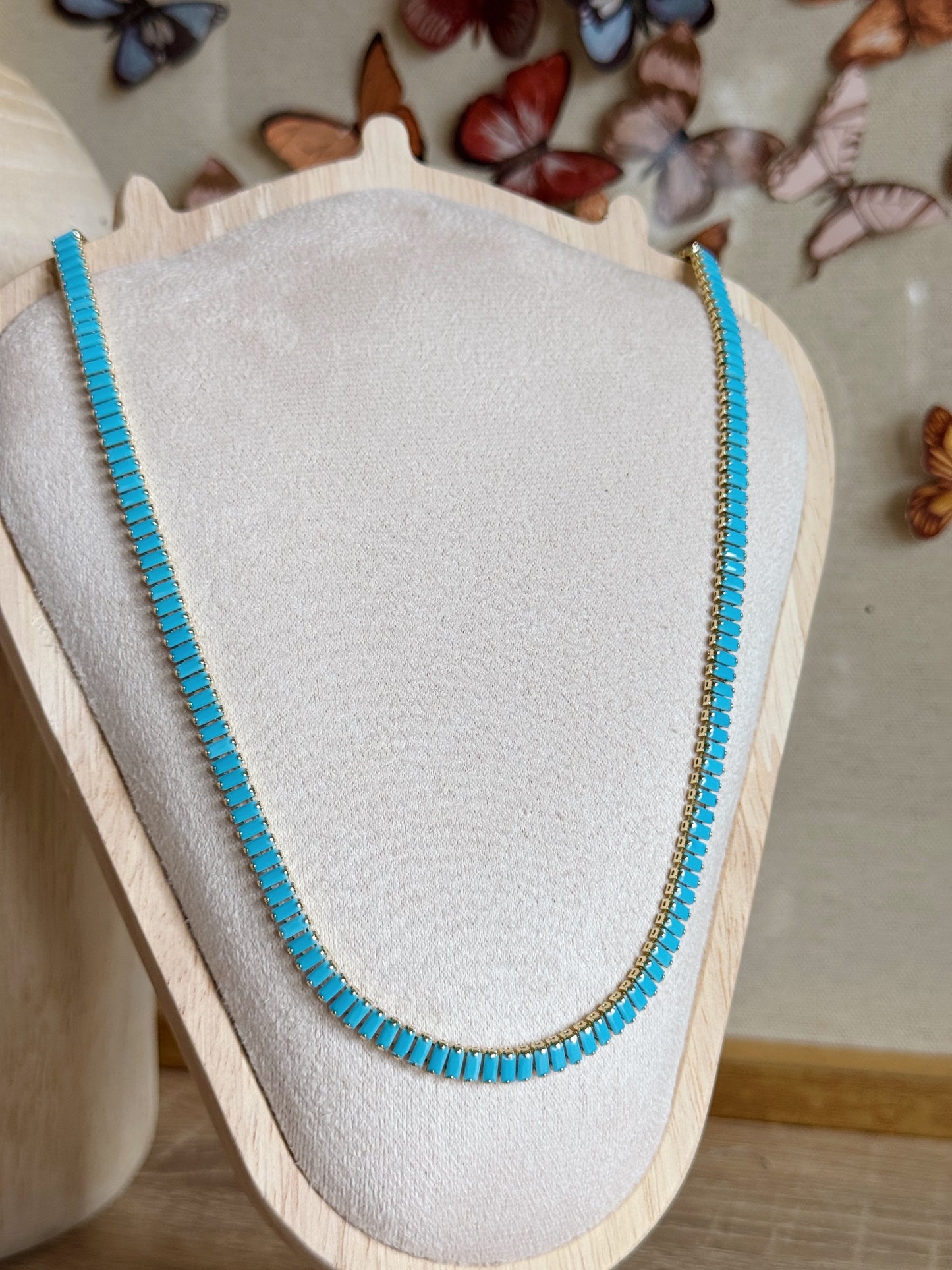 Turquoise Tennis Necklace