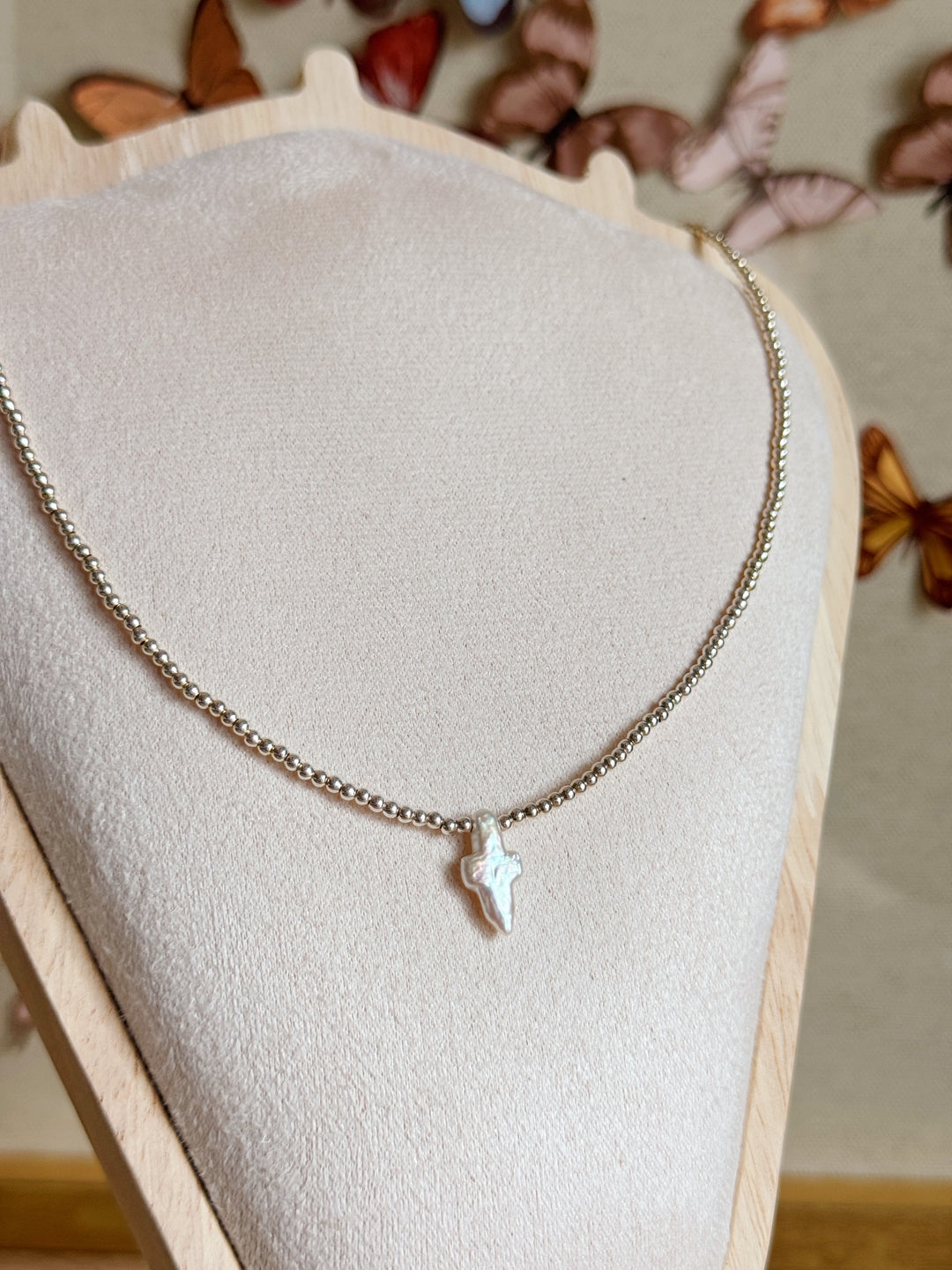 Tiny Pearl Cross