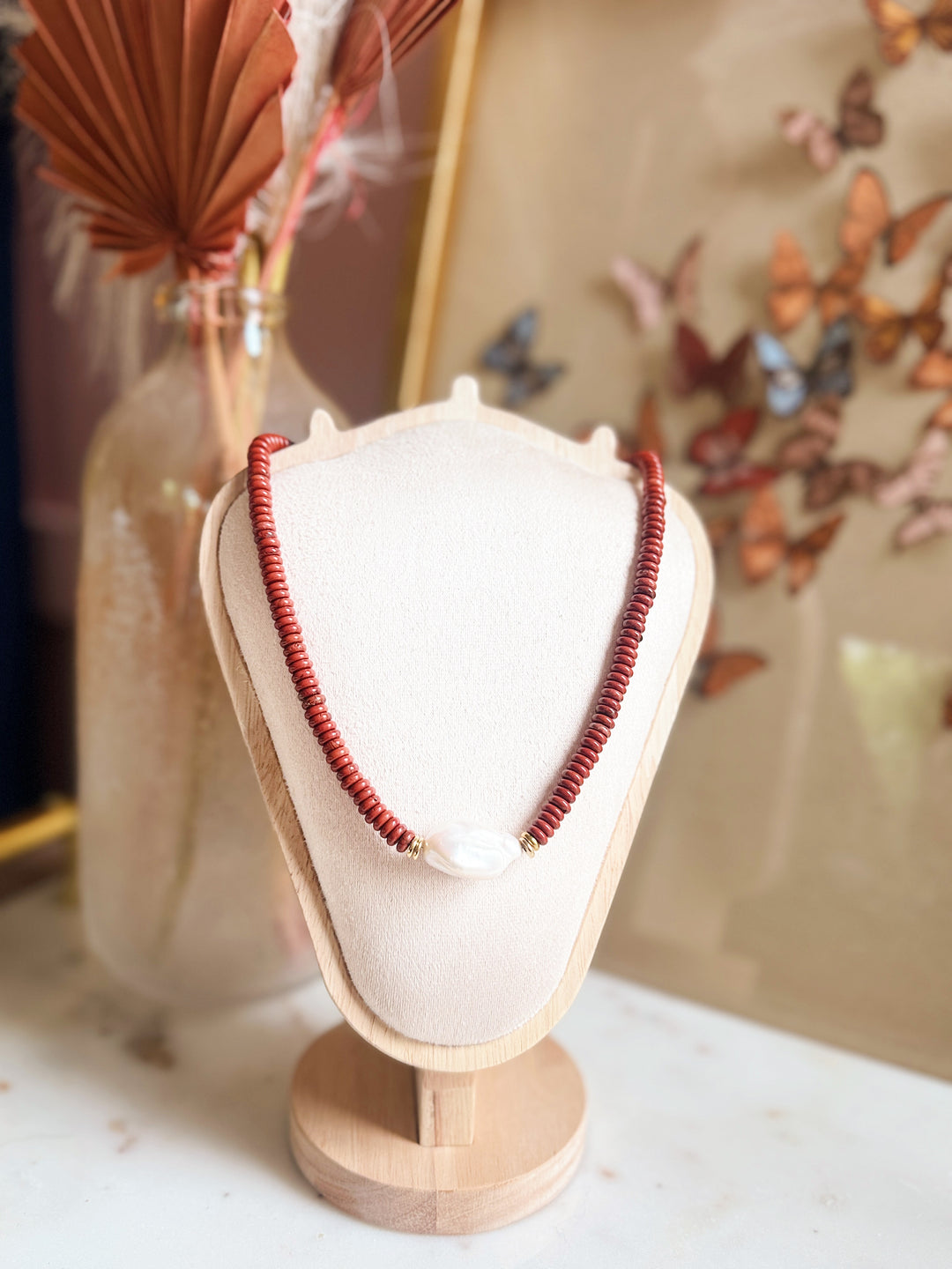 Red Jasper Pearl