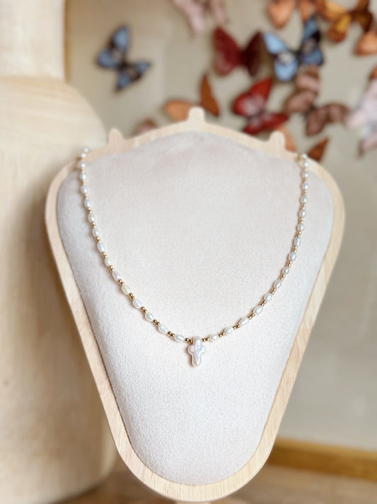 Pearl on Pearl Cross