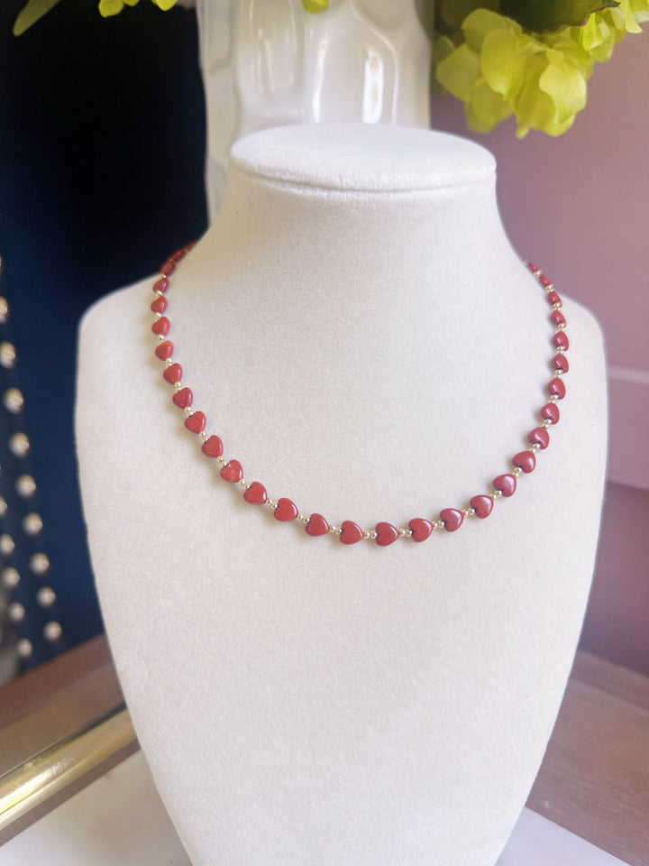 Red Jasper Heart