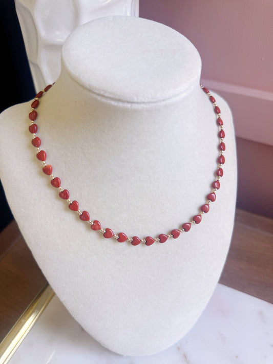 Red Jasper Heart