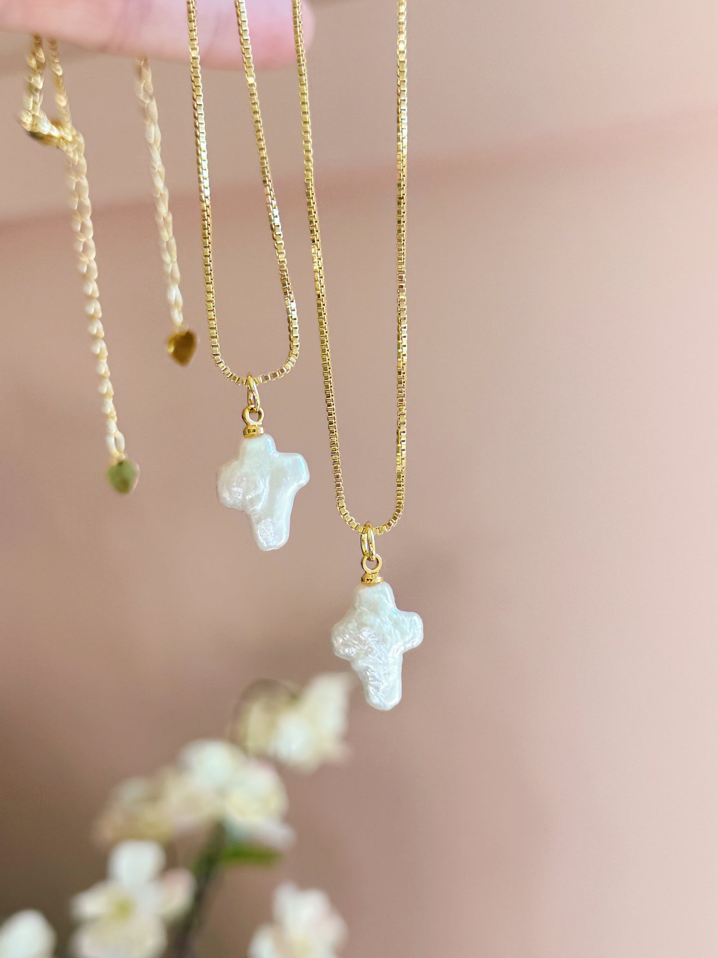 Pearl Cross Necklace