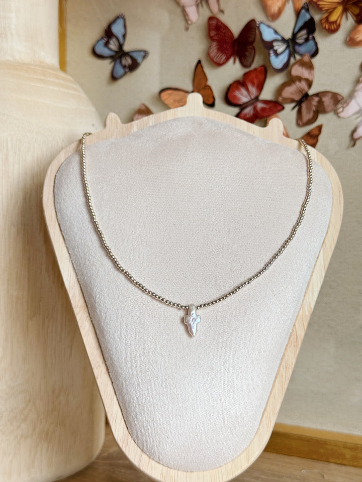 Tiny Pearl Cross