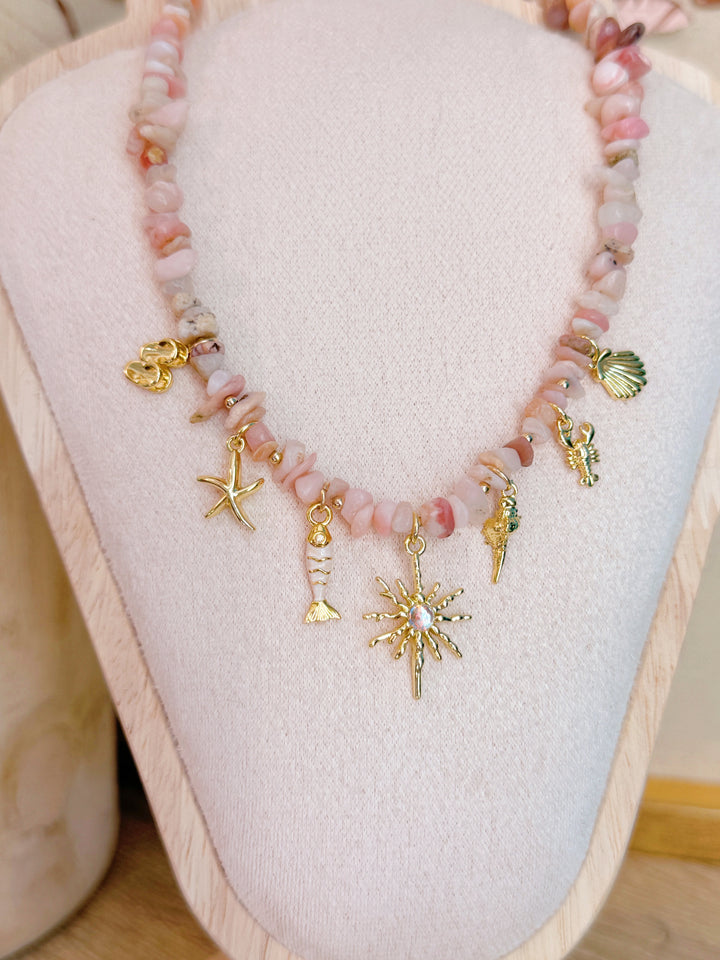 Pink Opal Charm