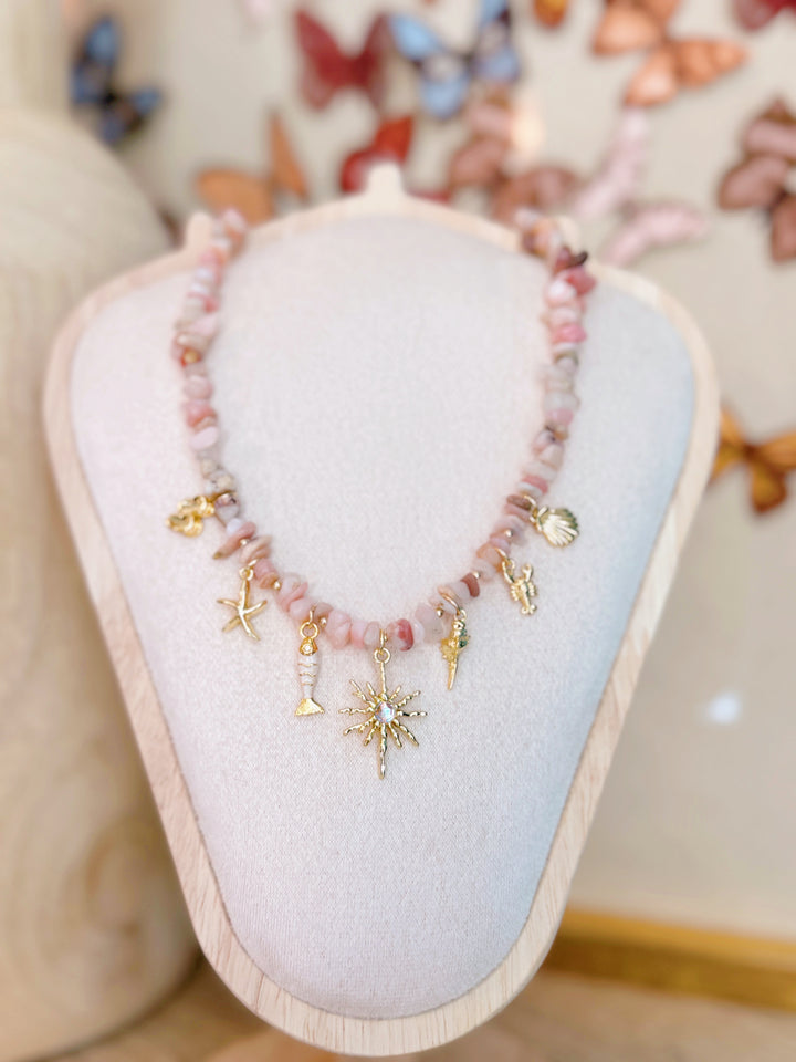Pink Opal Charm