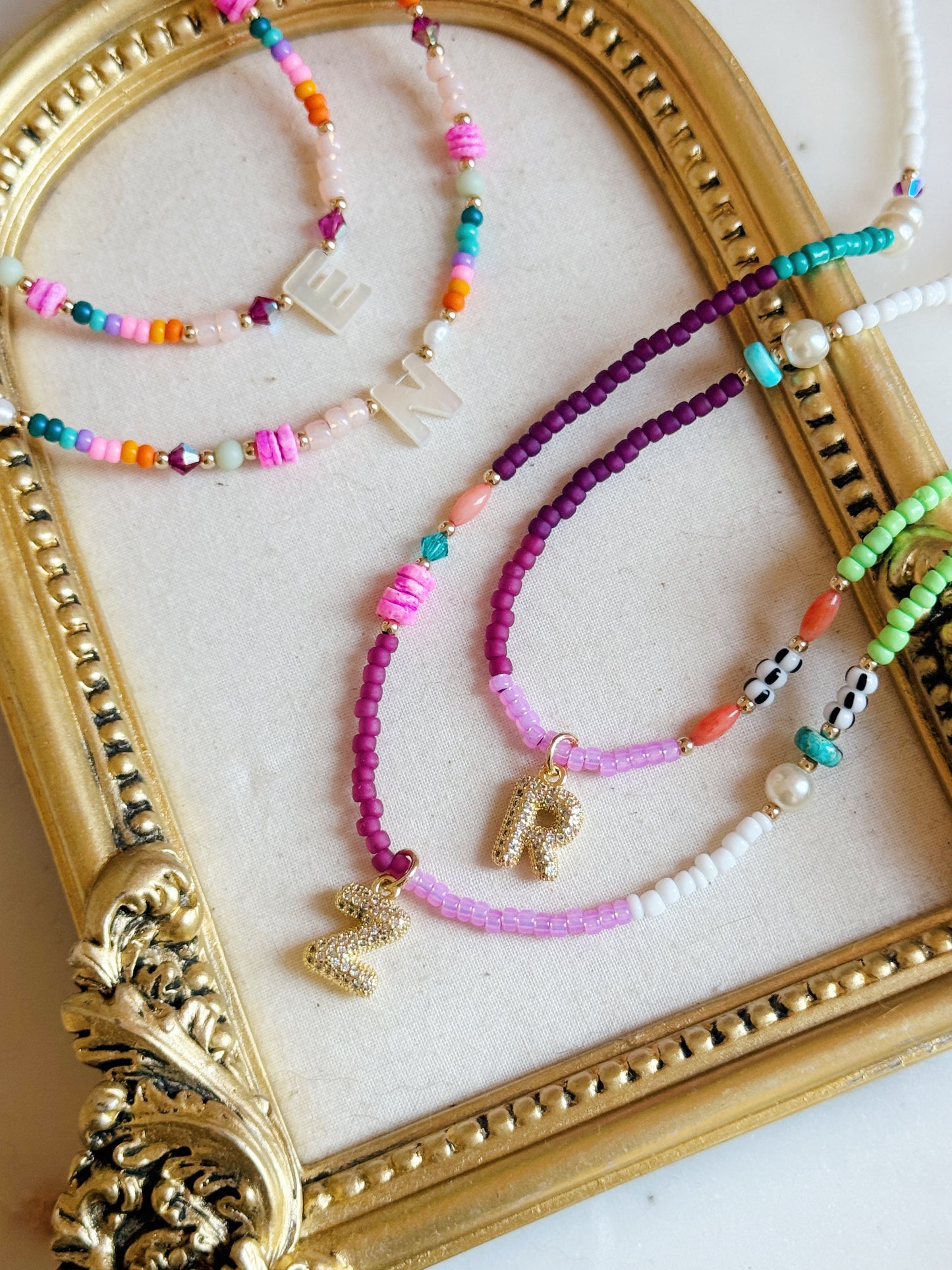MOP Initial Necklace