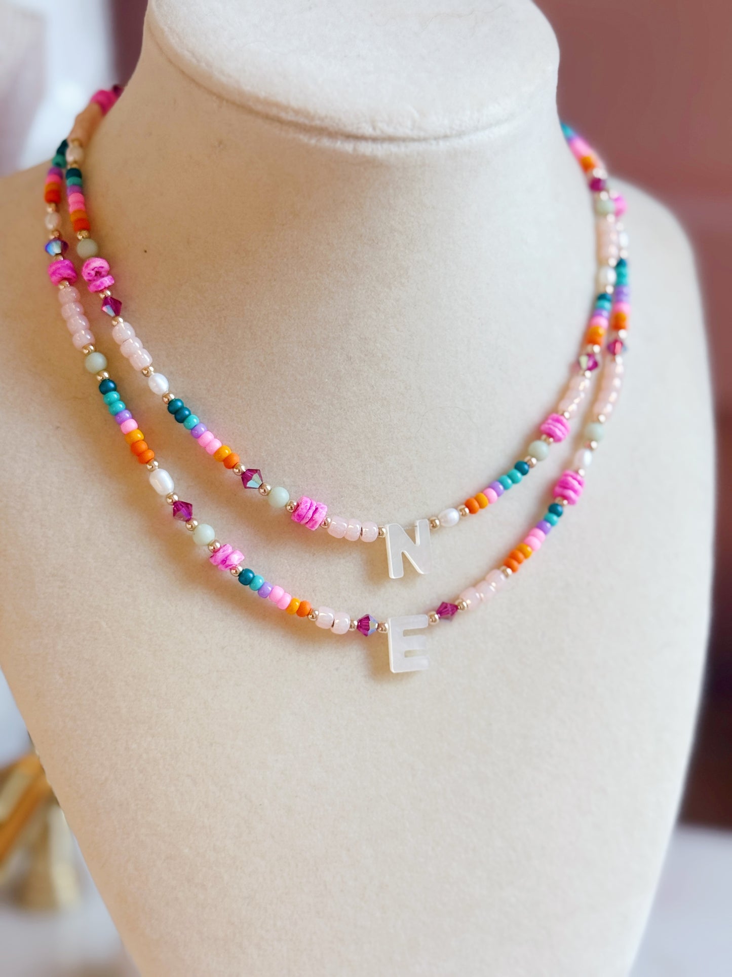 MOP Initial Necklace