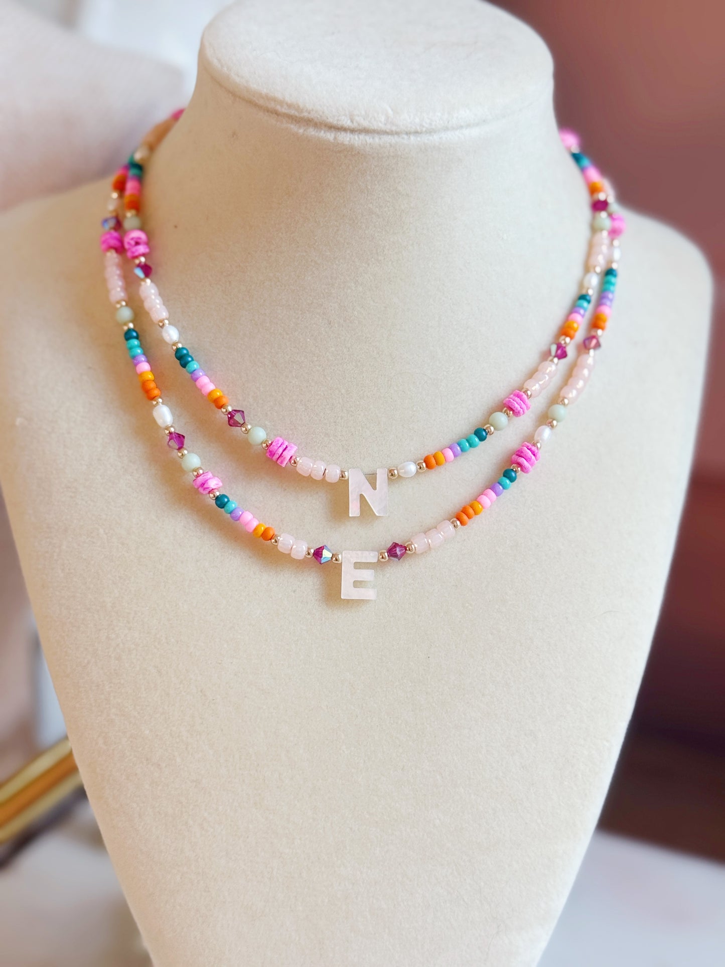 MOP Initial Necklace