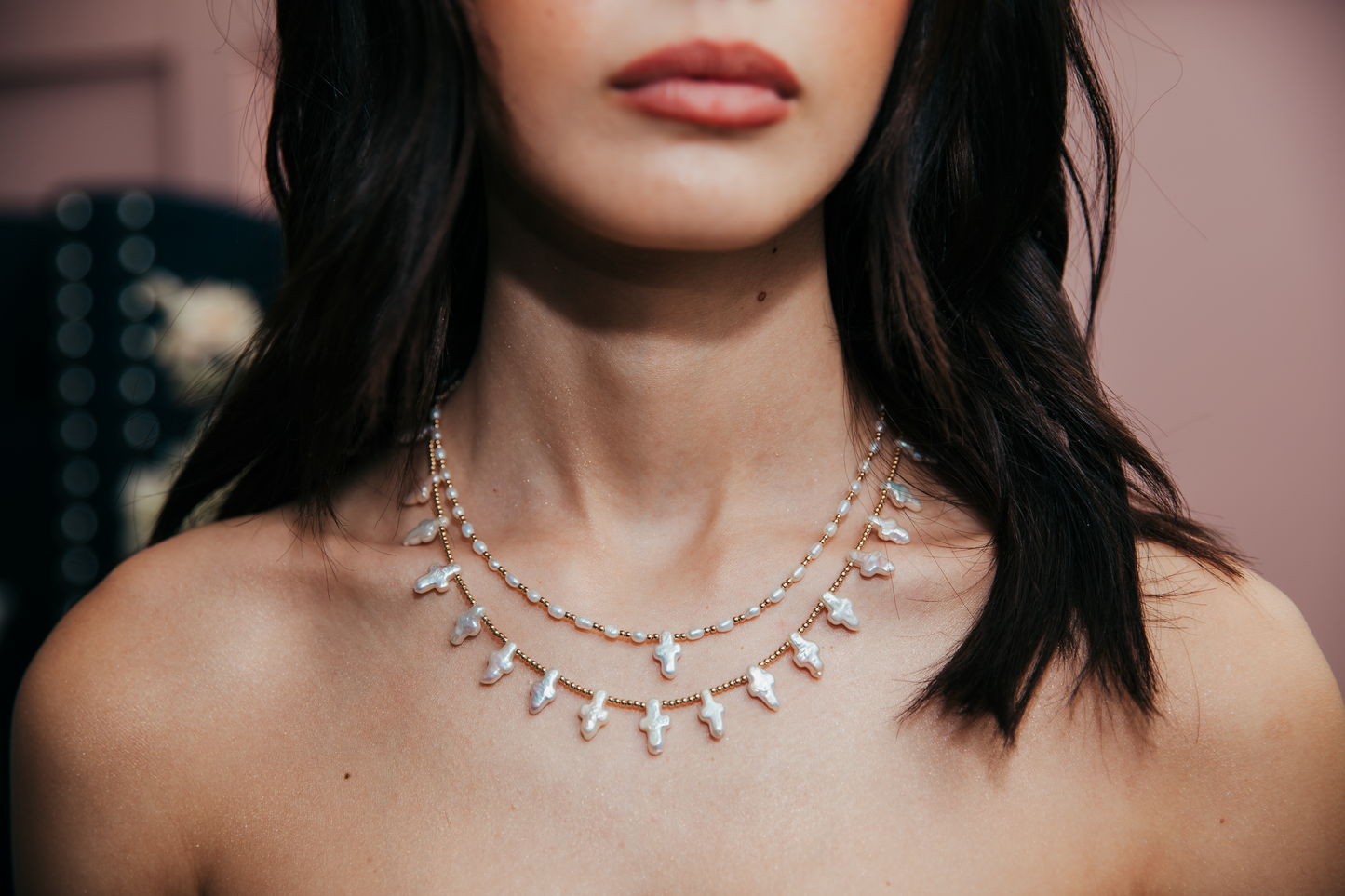 Pearl on Pearl Cross