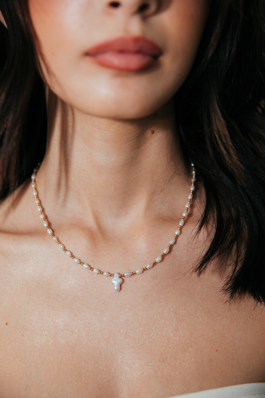 Pearl on Pearl Cross