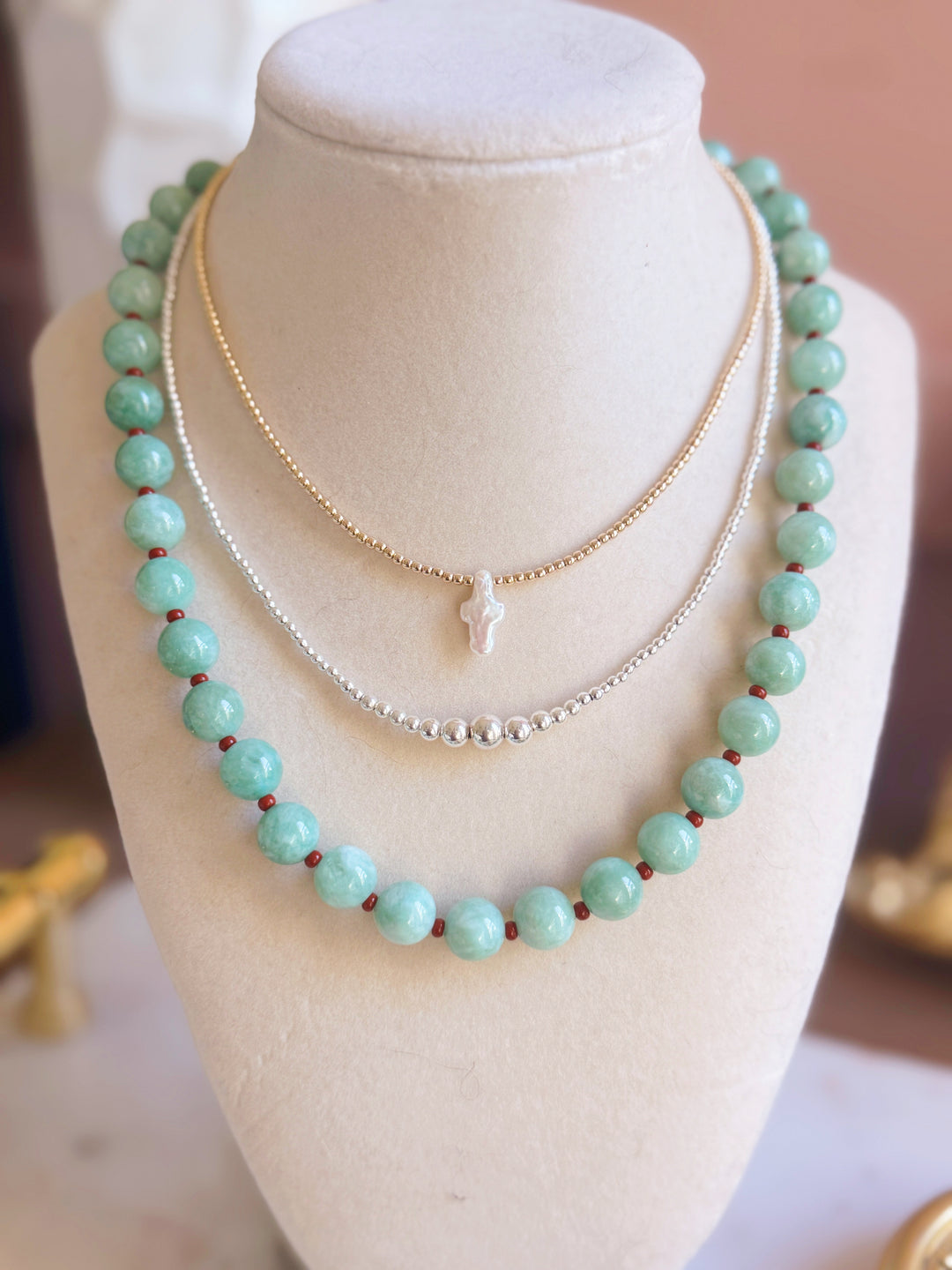 Silver Beaded