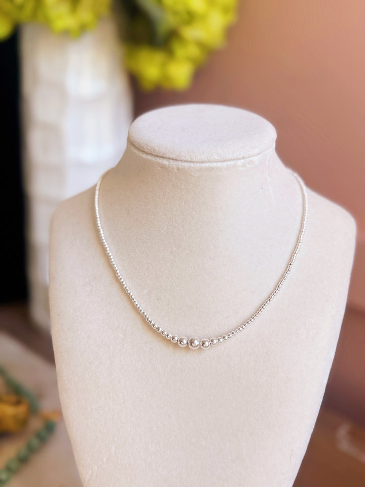 Silver Beaded