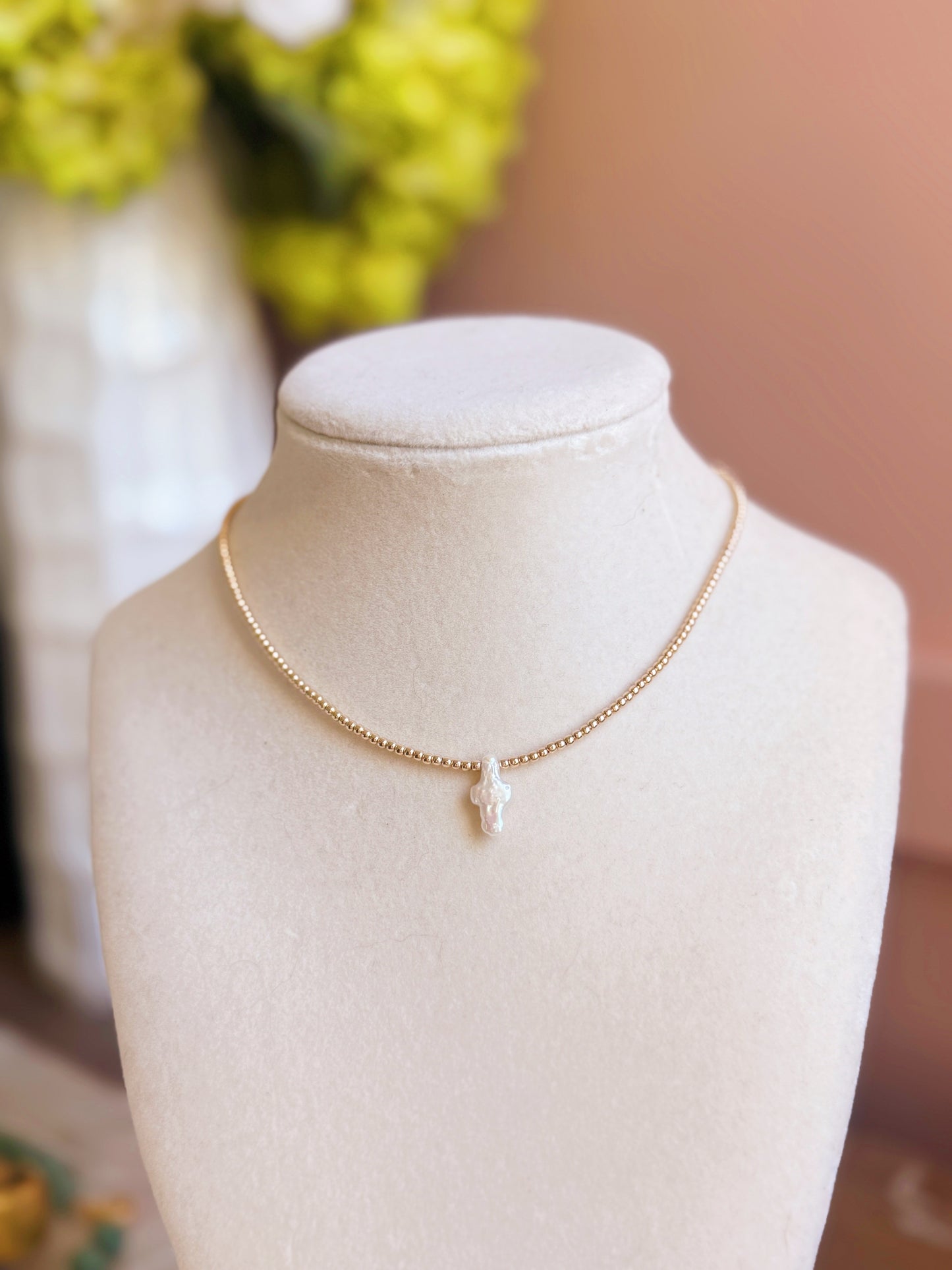 Tiny Pearl Cross