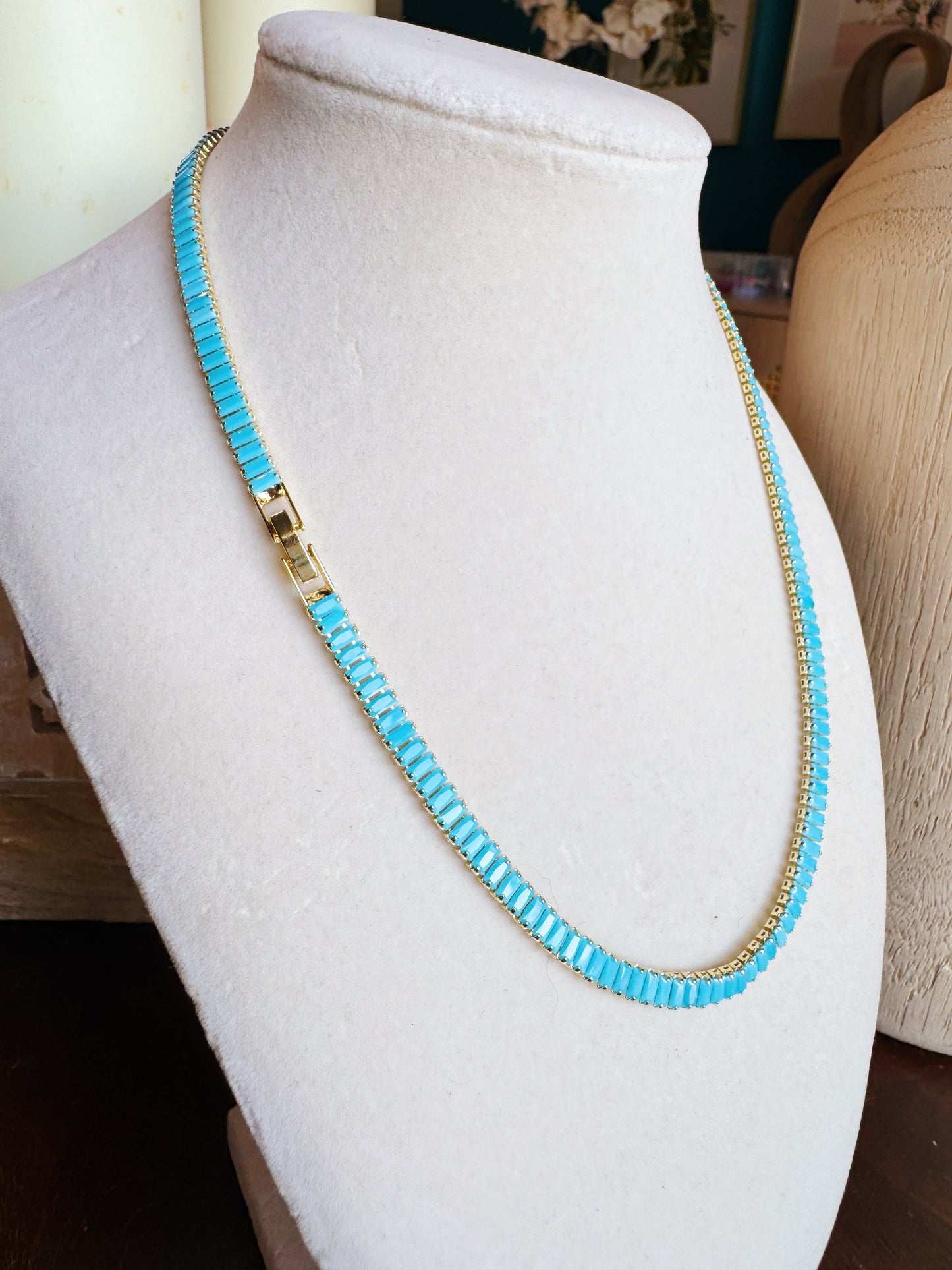 Turquoise Tennis Necklace