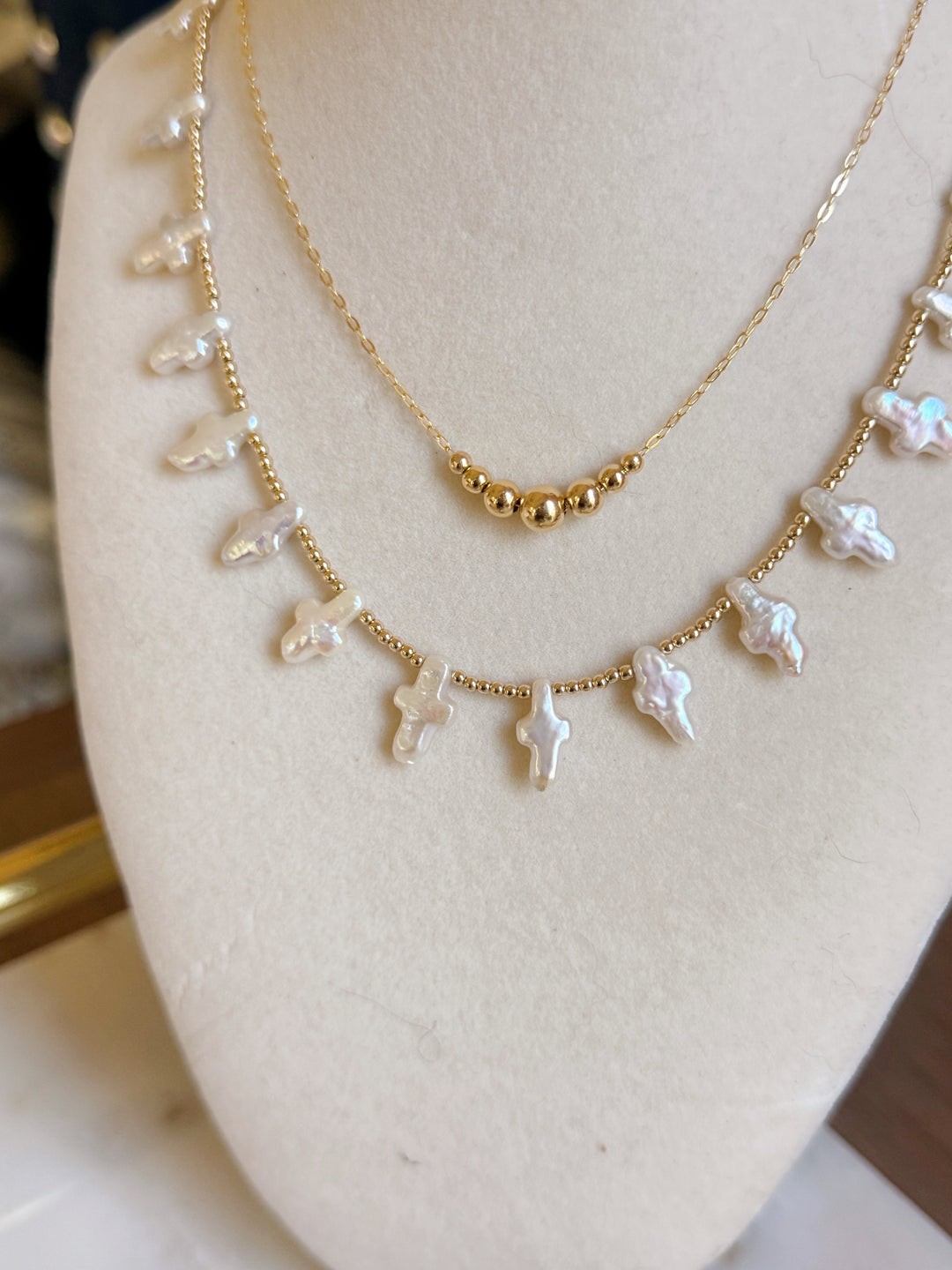 Pearl Cross Choker